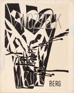 1949 Image 49 Wozzeck Berg Poster Paint on Board 10 x 8