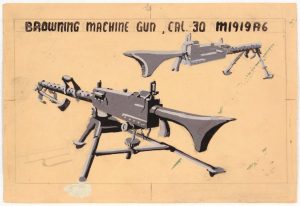 1944 Image 58 (Browning Machine Gun) Silkscreen 7.375 x 10.75