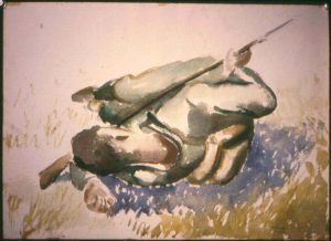 1943 Soldier Resting (Study for Soldiers Resting