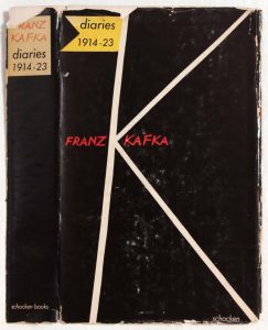 1959 Diaries, Franz Kafka Book Cover 8.25 x 4.50