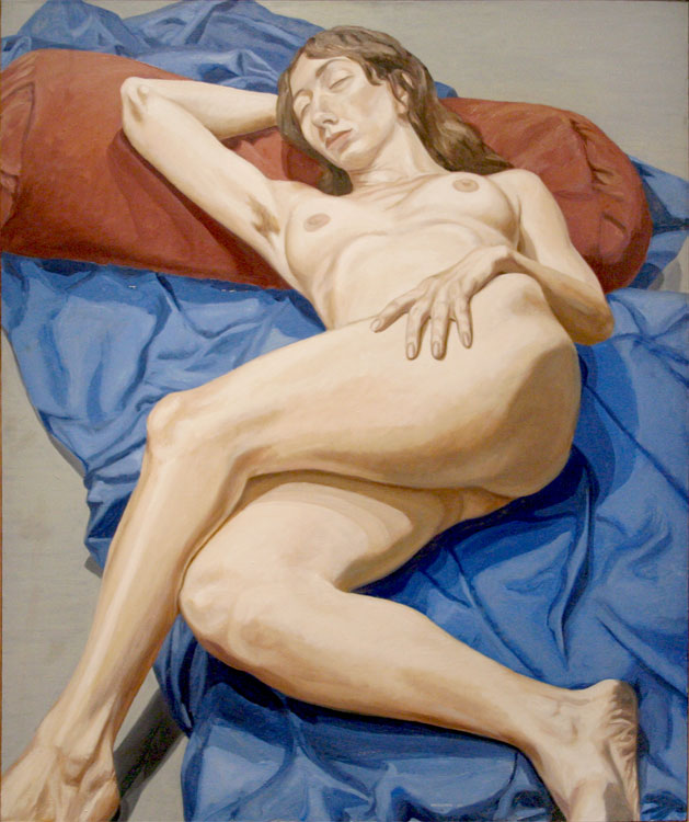 1964 - Nude on blue drape - Oil on Canvas- DimensionsUnknown