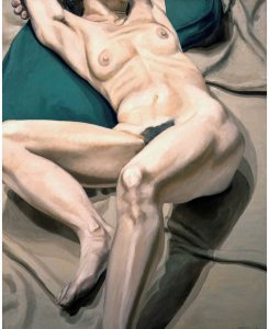 1965 Nude on Green Cushion Oil on Canvas 44 x 36