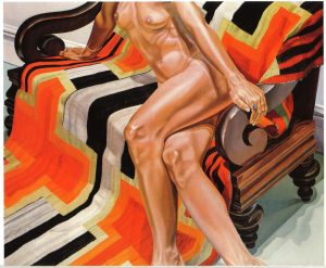 1978 Female Model on Chief's Blanket Oil on Canvas 60 x 72