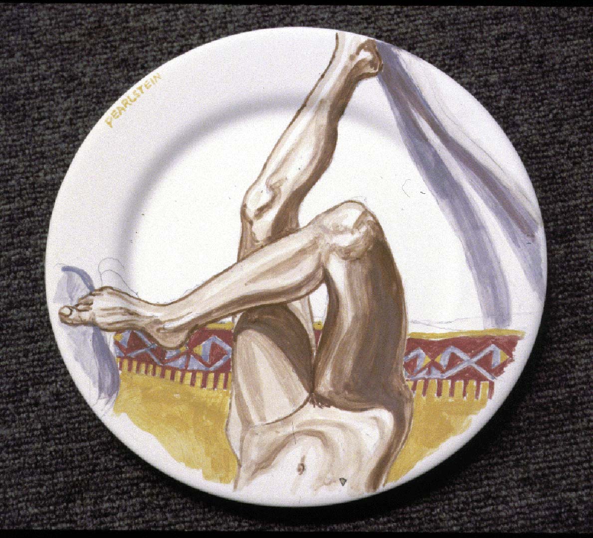 1997 Ceramic Plate Fundraiser Oil on Ceramic Plate Dimensions Unknown