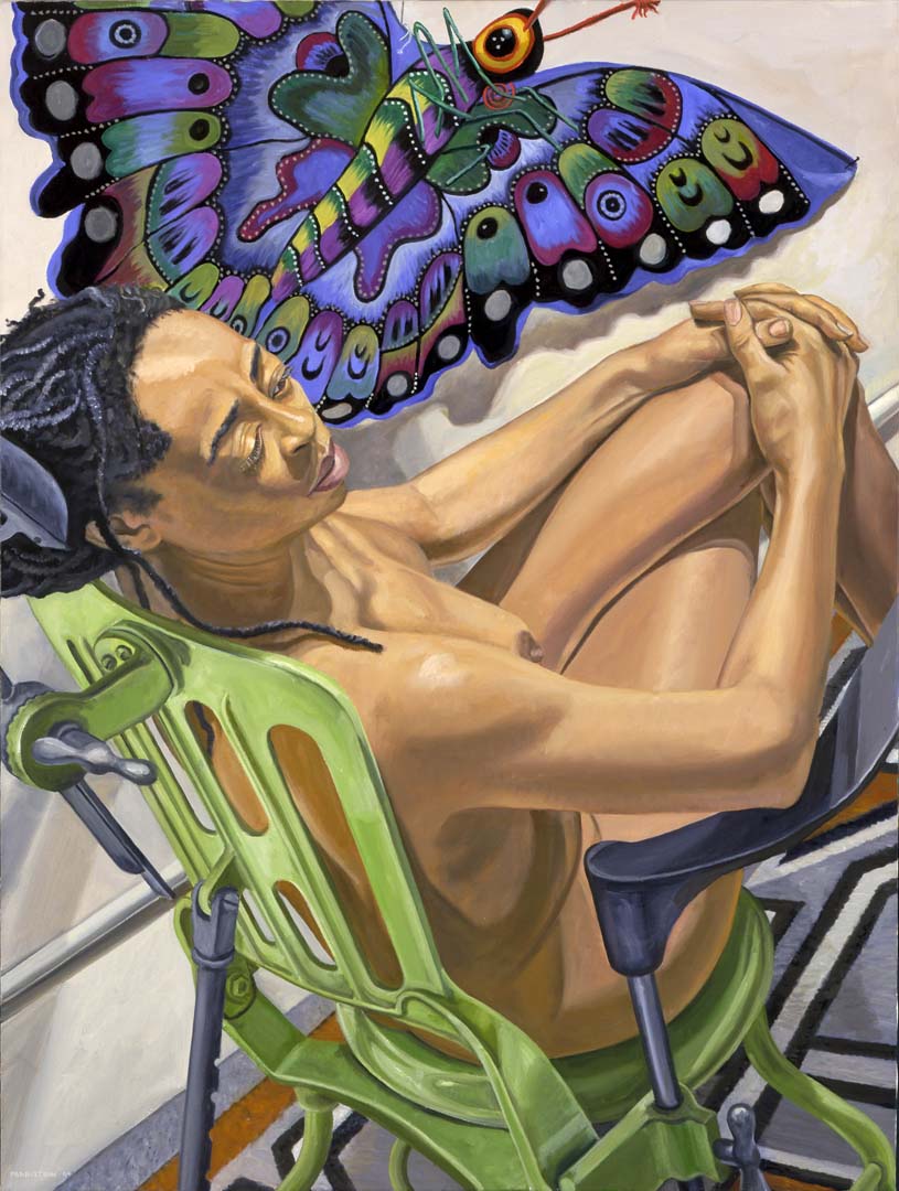 2006 Model with Butterfly Kite Oil on Canvas 48 x 36