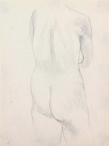 Back of Nude Pencil 12 x 9