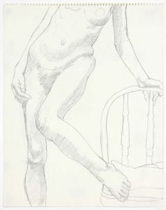 Model with Chair Pencil 14 x 11