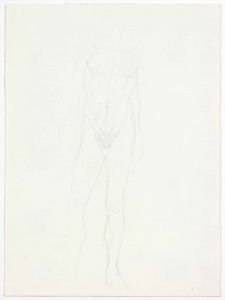 Standing Male Nude Pencil 13 x 9.5
