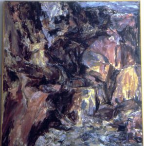 1954 The Face of the Cliff Oil on Canvas 40 x 36