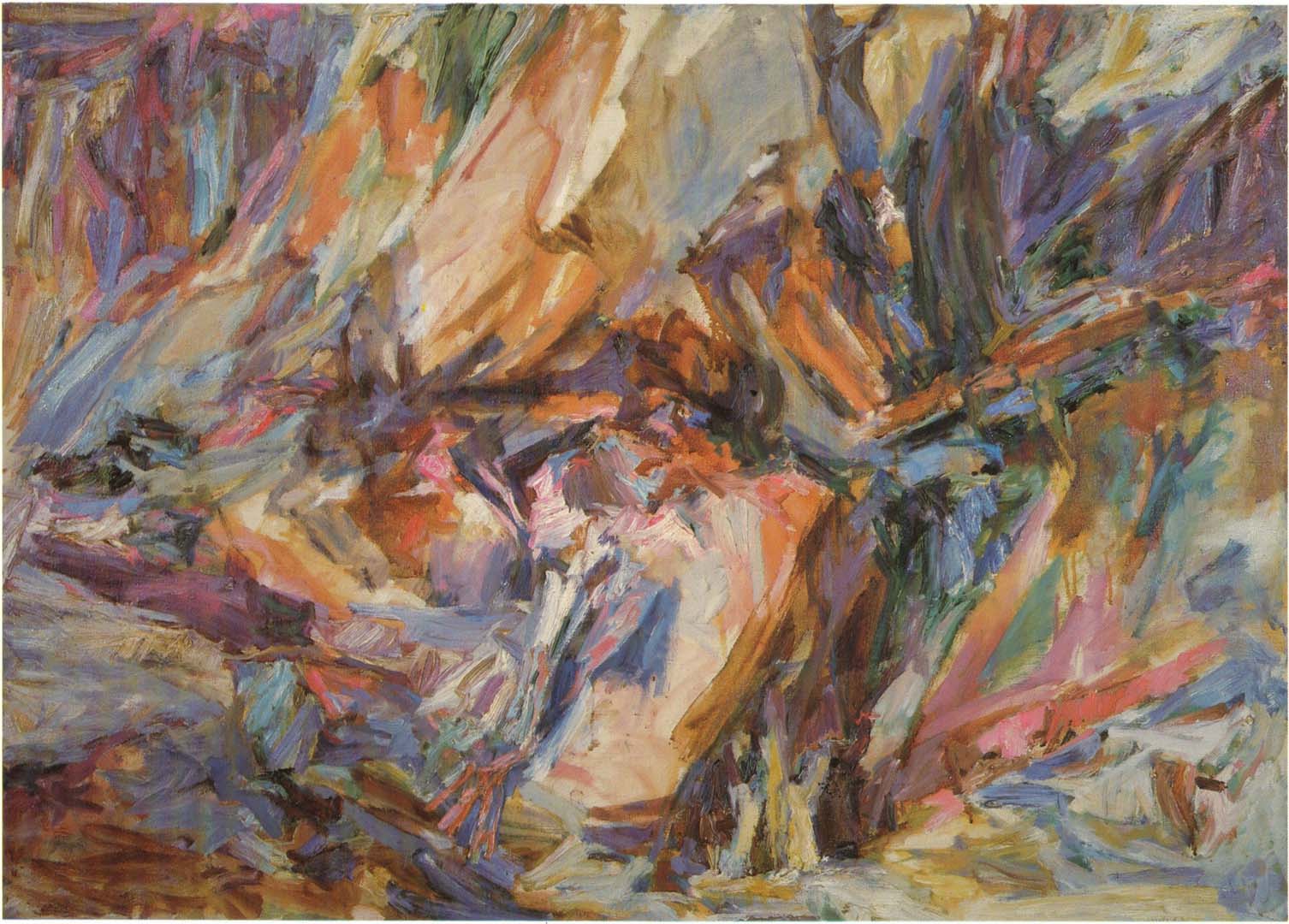1955 Fractured Rock Oil on Canvas 36 x 50