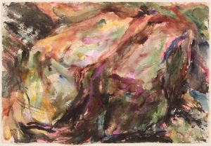 1955 Montauk Rocks #5 Watercolor on Paper 15.125 x 22