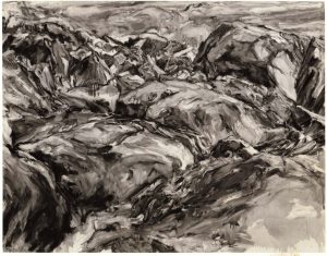 1957 Seaside Rocks Oil on Canvas 40 x 52