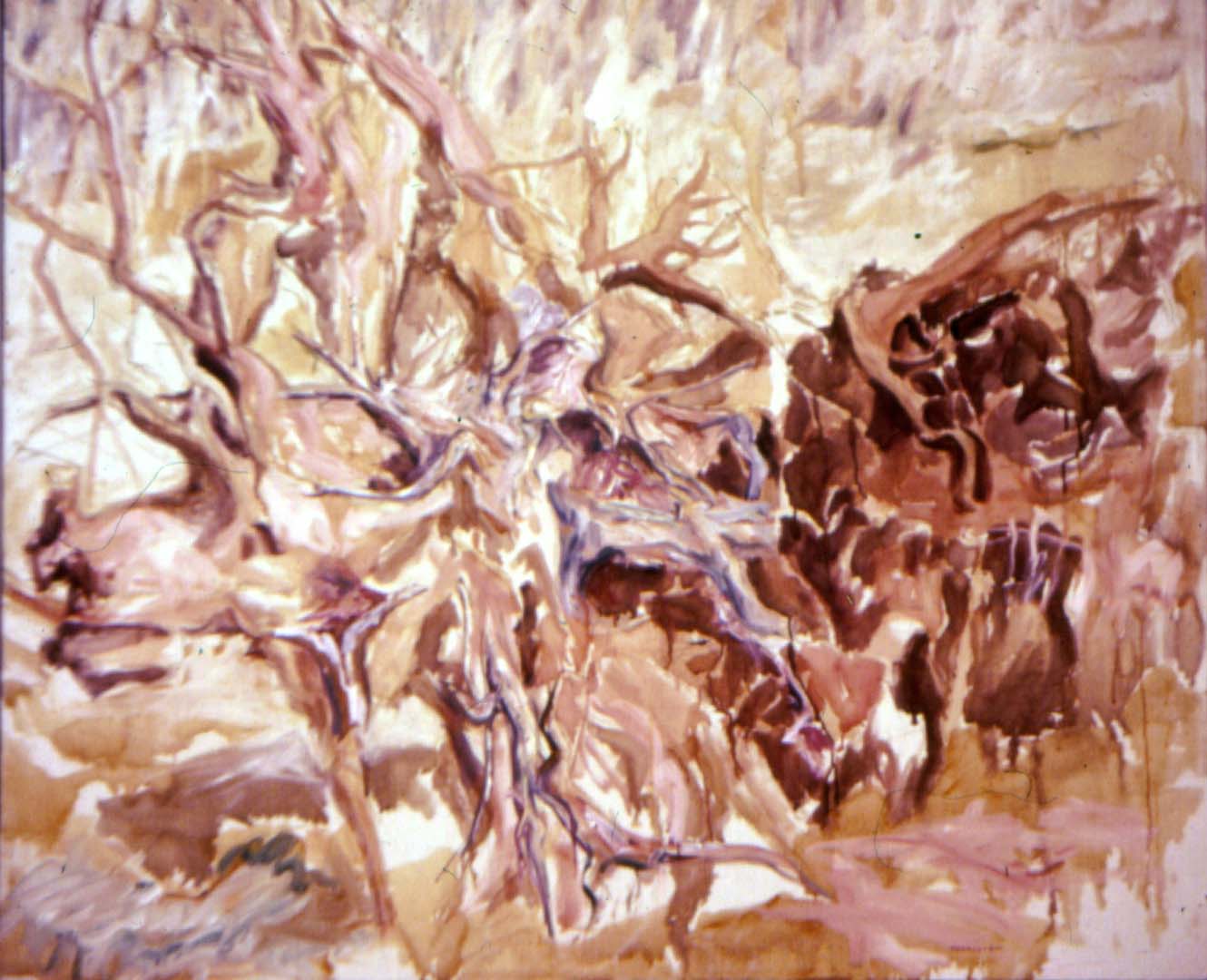 1958 Tree Roots #1 Oil on Canvas 44 x 52