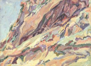1959 Roman Landscape (Positano Cliff) Oil on Canvas 15.5 x 21.5
