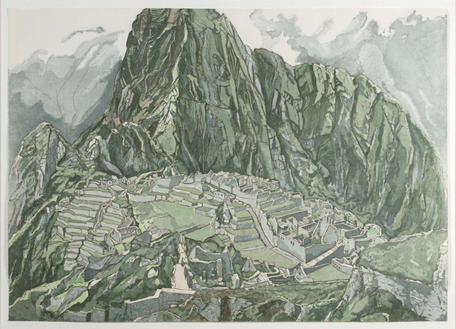 1979 Machu Picchu Aquatint Etching on Paper 28.5 x 40