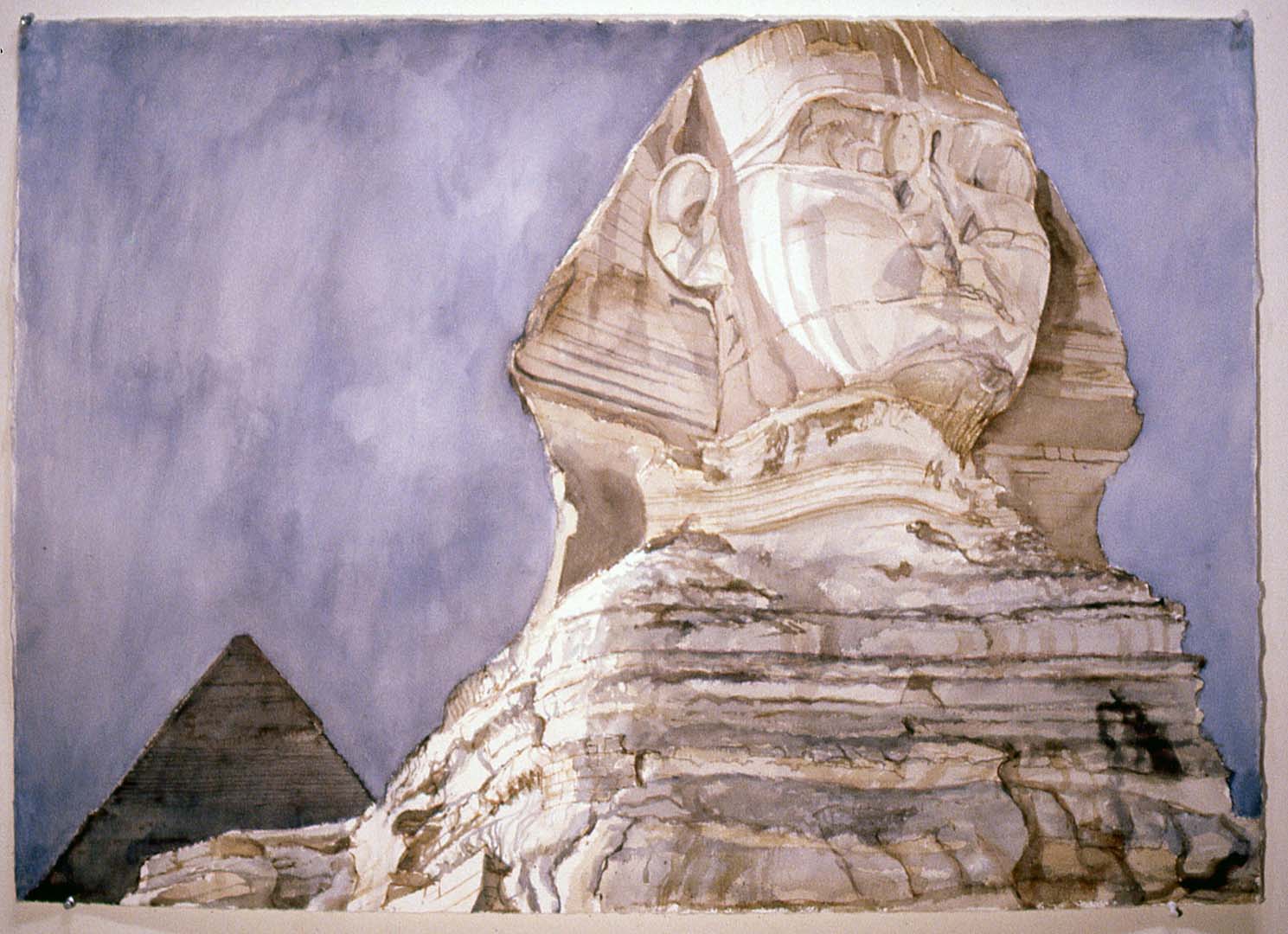 1979 Sphinx Watercolor on Paper 29 x 41