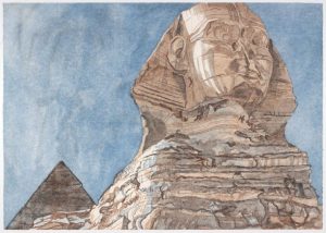 1979 The Sphinx Aquatint Etching on Paper 28.25 x 40.25
