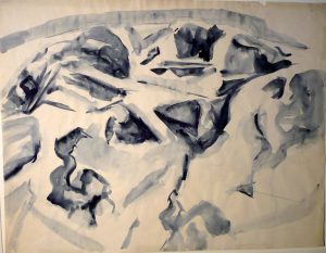 Montauk Rock #1 Watercolor on Paper