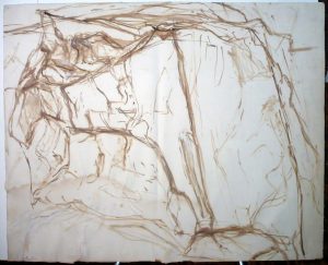 Study For Yellow Rock Oil on Paper