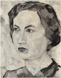 1950 Portrait of Dorothy Casein Tempera on masonite 26.50 x 24