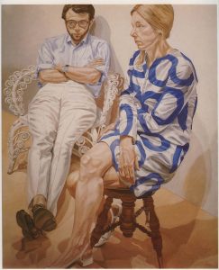 1968 Portrait of Linda Nochlin & Richard Pommer Oil 72 x 60