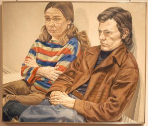 1971 Portrait of Anne Arnold & Ernie Briggs Oil 40 x 48