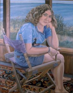 1975 Portrait of Julia on Fire Island Oil 60 x 40
