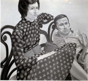 1975 Portrait of Nina and Marvin Sweet Oil on canvas 44 x 48