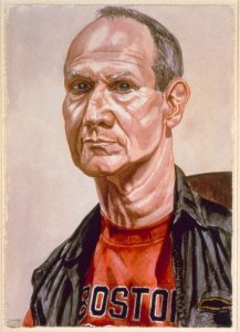 1986 Portrait of Jack Mitchell Watercolor 29.25 x 20.625