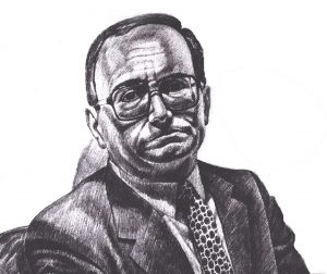 1989 Portrait of President of Brooklyn College Pencil Dimensions Unknown