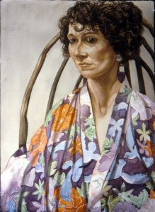 1993 Portrait of Ellen Pearlstein Watercolor 41 x 29.75