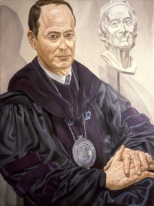 1993 Portrait of Paul LeClerc Oil 48 x 36