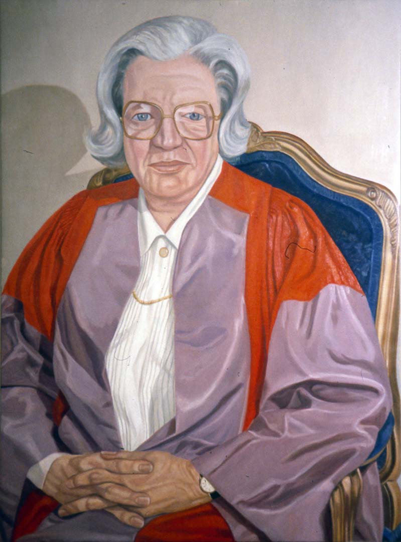 1995 Portrait of President Hanna Grey Oil 48 x 36