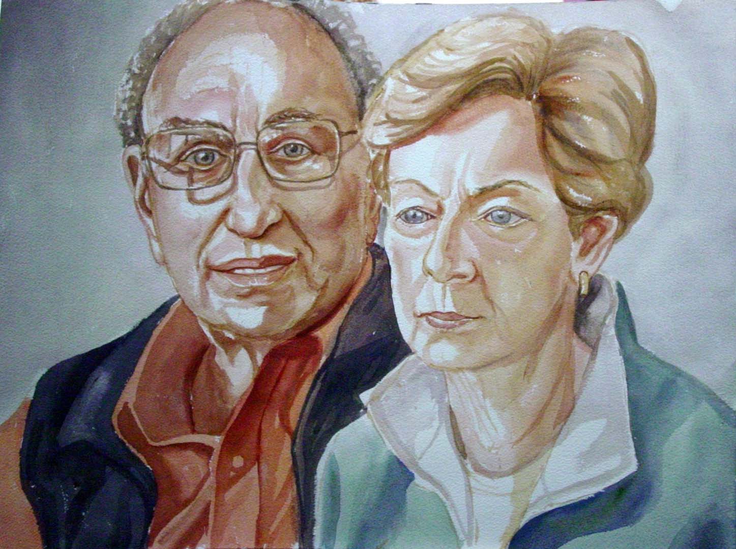 2006 Portrait of Larry & Murt Meltzer Watercolor on paper Dimensions Unknown