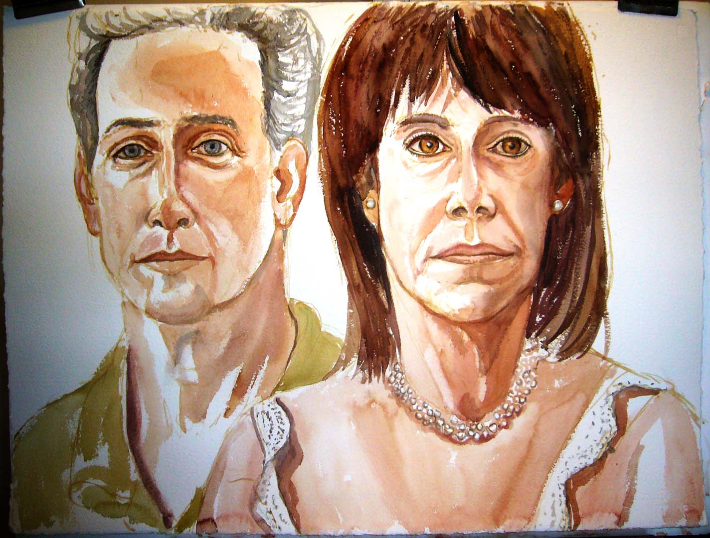 2006 Portrait of Mr & Mrs Dr. Jeffery Graf watercolor on paper Dimensions Unknown