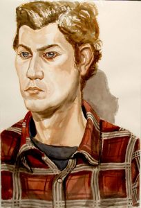 2007 Portrait Adam Winner Watercolor Dimensions Unknown