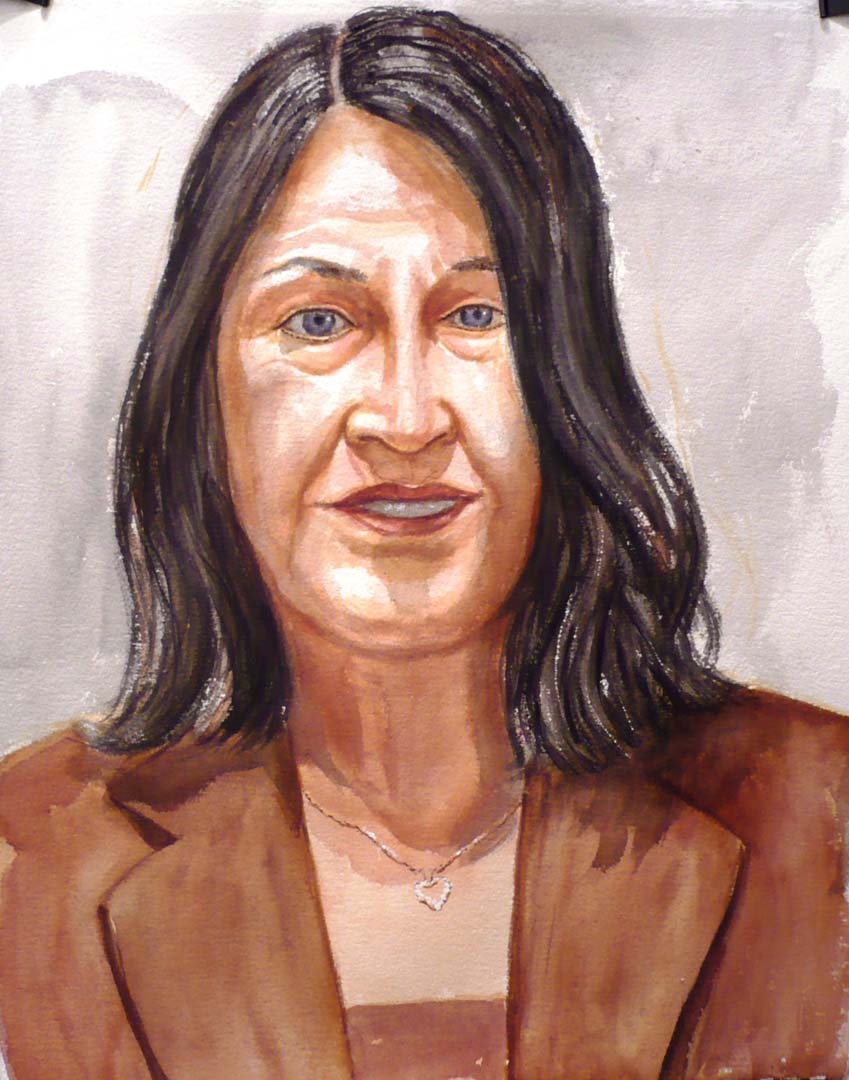 2007 Portrait of Diana Erdos Watercolor Dimensions Unknown