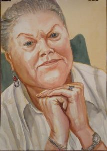 2010 Portrait of Peggy Tenner Watercolor 20 x 14